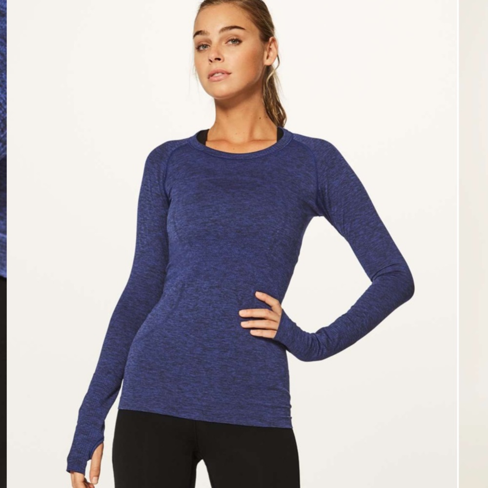 Lululemon Swiftly Longsleeve 1.0 Psychic Blue/Black